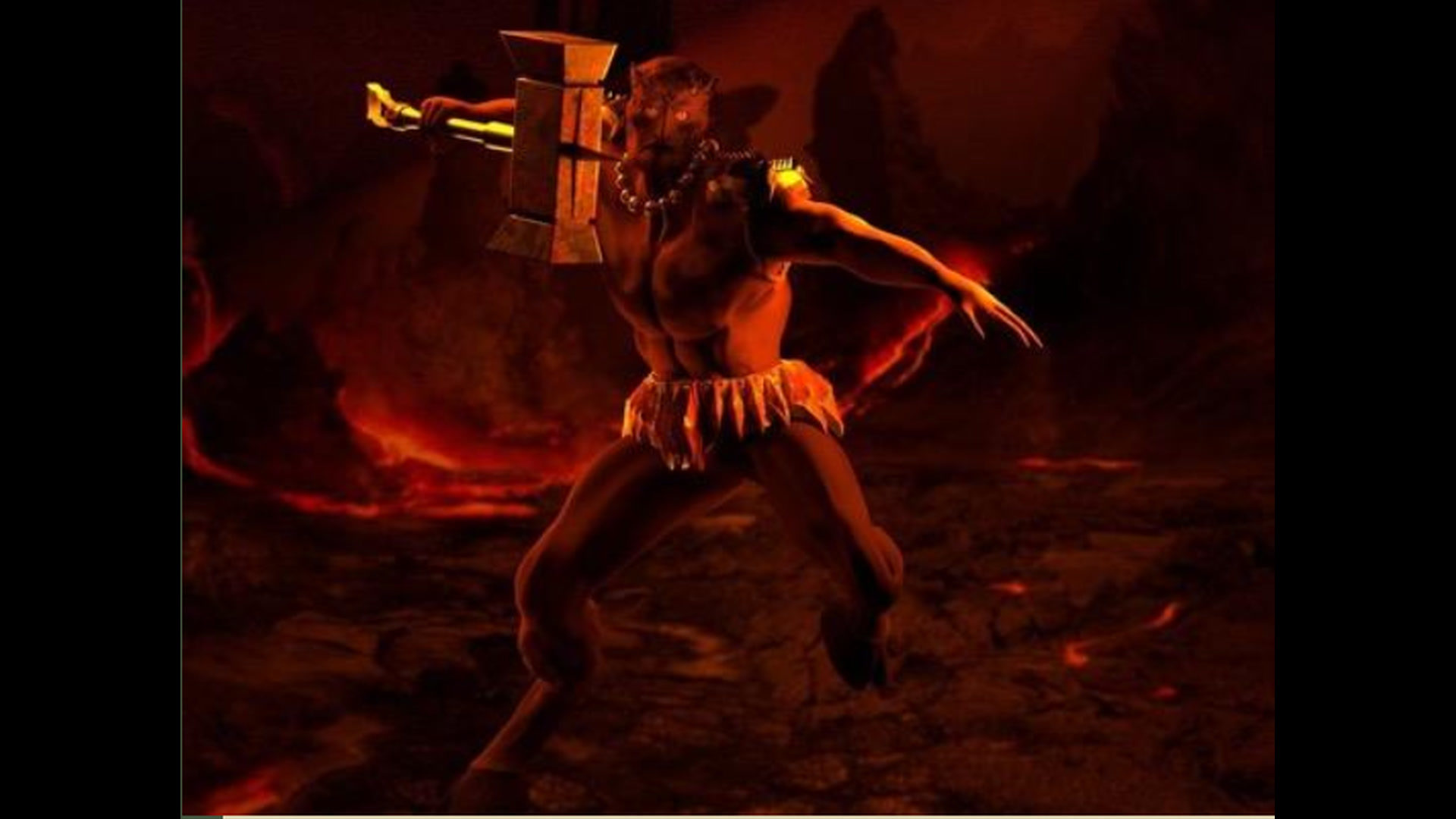 Monster Leader in a volcanic environment