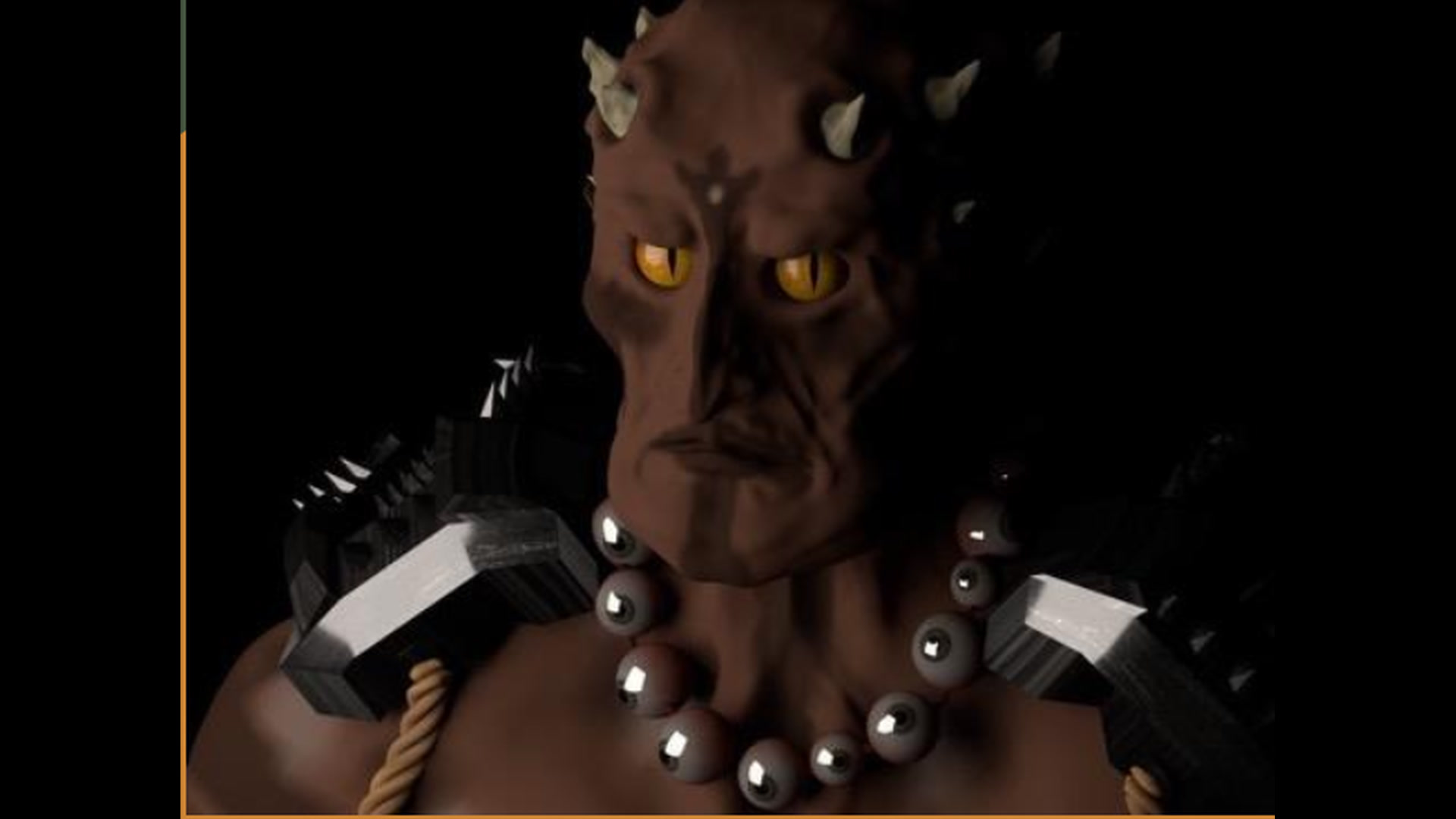 Monster Leader facial detail render